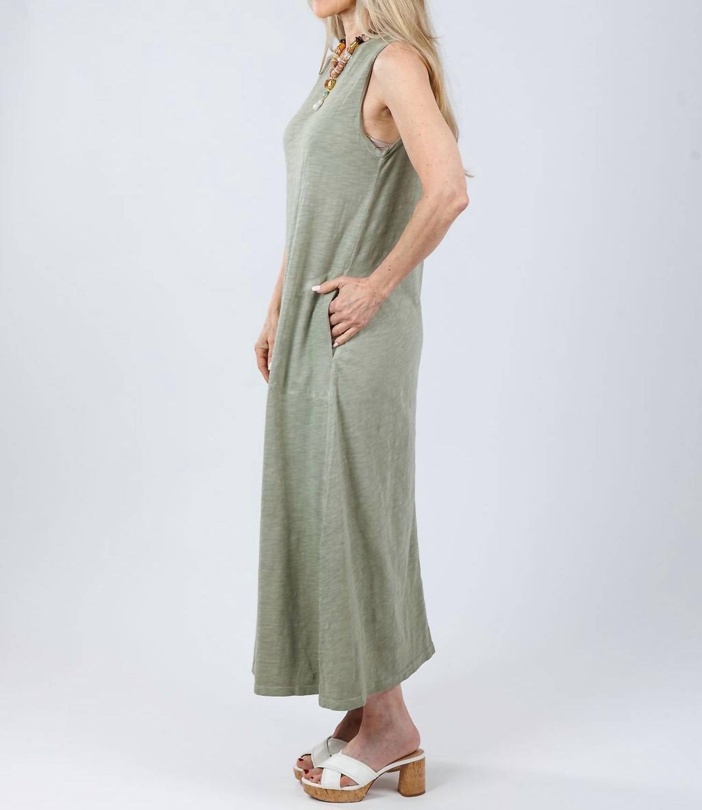 Elliott Lauren - Donna Sleeveless Maxi Dress With Pocket