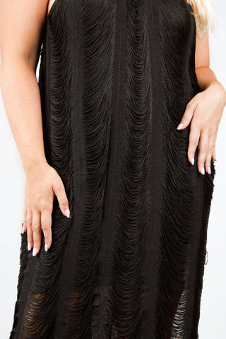 Adriana Contreras - Strappy Halter Maxi Dress - Plus