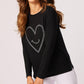 French Kyss - Heart Scoop Neck Top