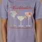 All Us - But First Cocktails Wide Neck Tee