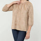 Dolce Cabo - Faux Suede Peasant Top