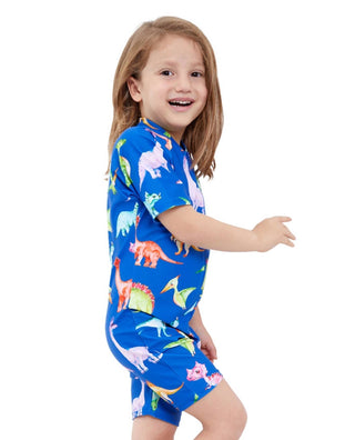 Gottex - Kids Short Sleeve Zip Up Swim Overalls