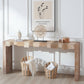 Modern Rustic Console Table - 71" Entryway Table with Sculpted Block Design