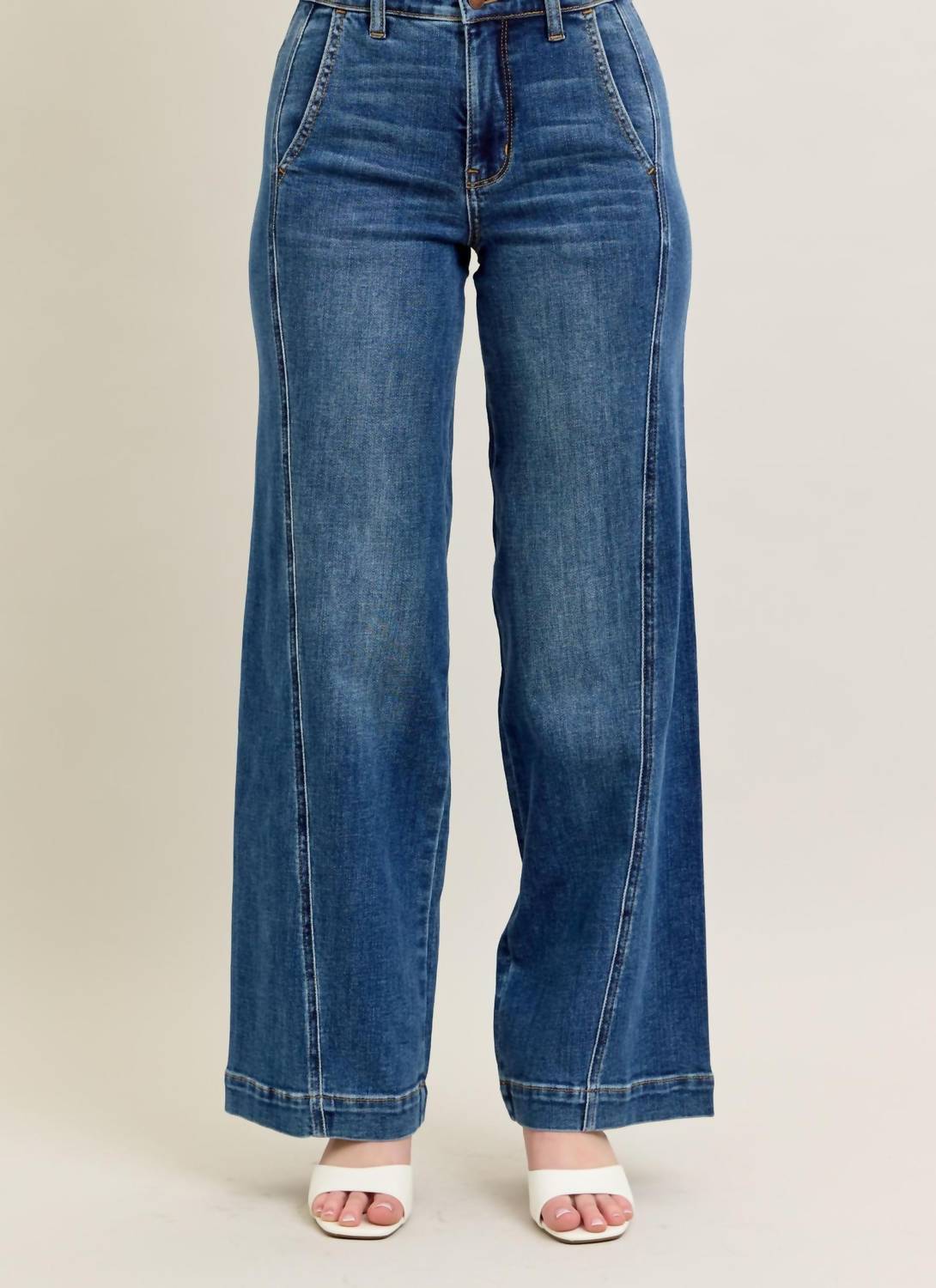 Judy Blue - High Waist Trouser Wide Leg Jean