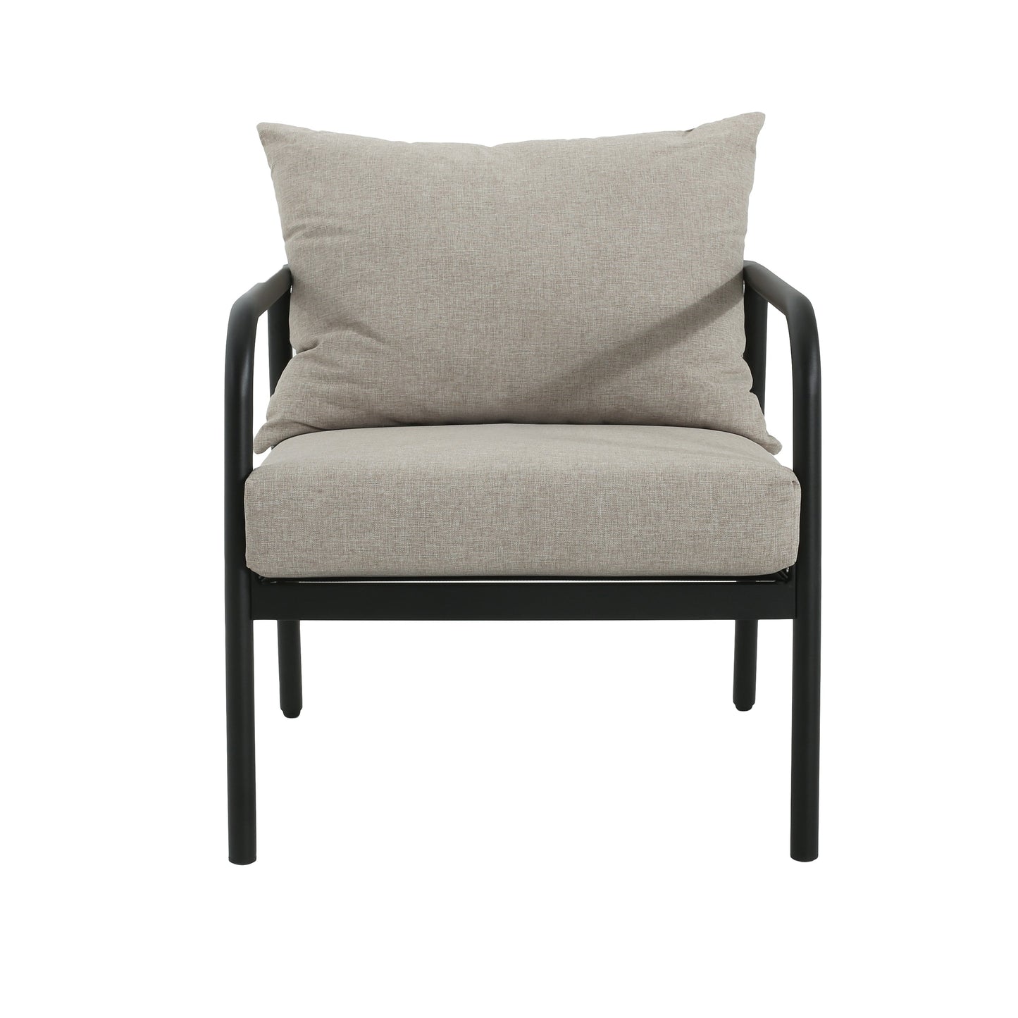 Leora Modern Minimalist Round Tube Sofa Chair with Cushions