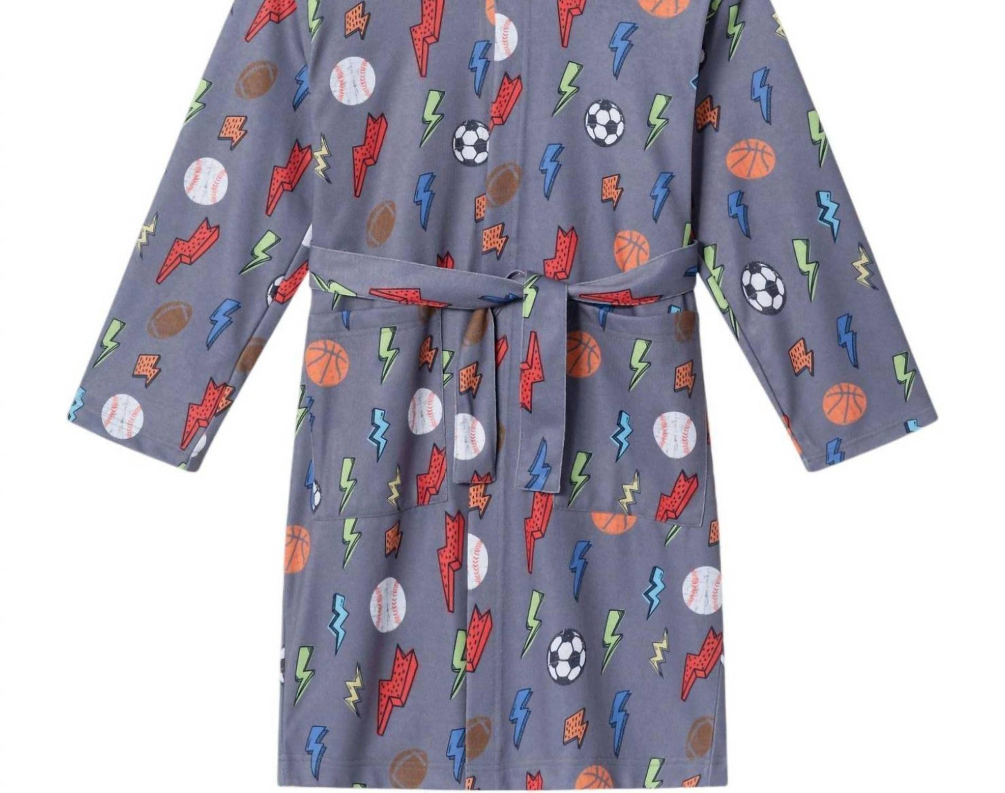 Andy & Evan - Boy's Sports & Lightning Bolts Jersey Knit Robe