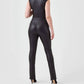 Spanx - Mock Neck Leather-like Bodysuit