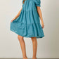 Baevely By Wellmade - Keaton Floral Burnout Tiered Dress