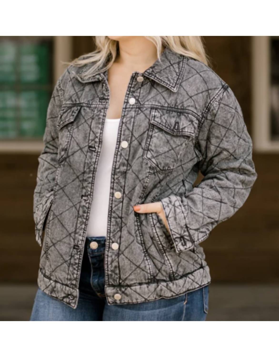 Elan - Oversize Quilted Panel Jacket