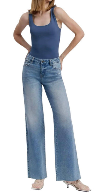 Vervet By Flying Monkey - Mid Rise Wide Leg Jean