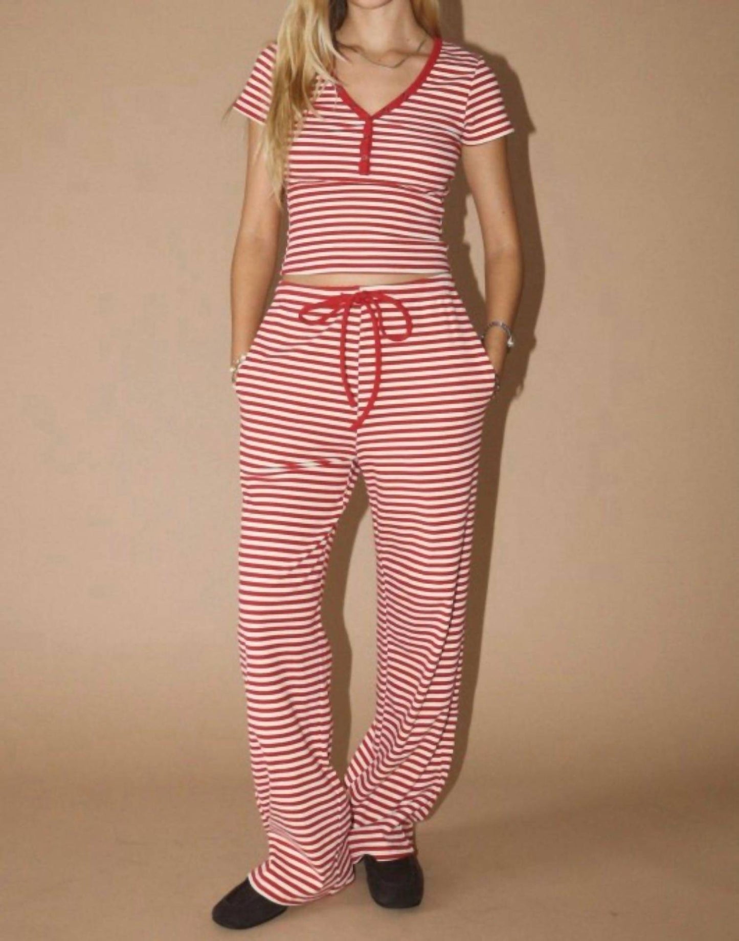 Bailey Rose - Striped French Terry Lounge Pants