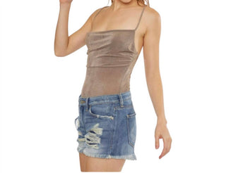 Kancan - Boyfriend Mid Rise Denim Shorts