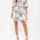 By The River - Floral Peasant Mini Dress