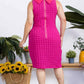 Karen T Design - Collared Popcorn Bodycon Dress