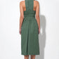 Adelyn Rae - Rosa Flutter Halter Collared Midi Dress