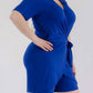 Karen T Design - Modern Wrap Romper With Tie Waist