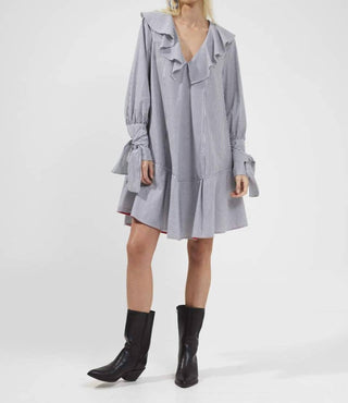 French Connection - Acantha Stripe V Neck Dress