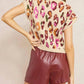 Entro - Cheetah Sleeveless Sweater