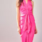 Do+Be - Sleeveless Collar Front Tie Dress