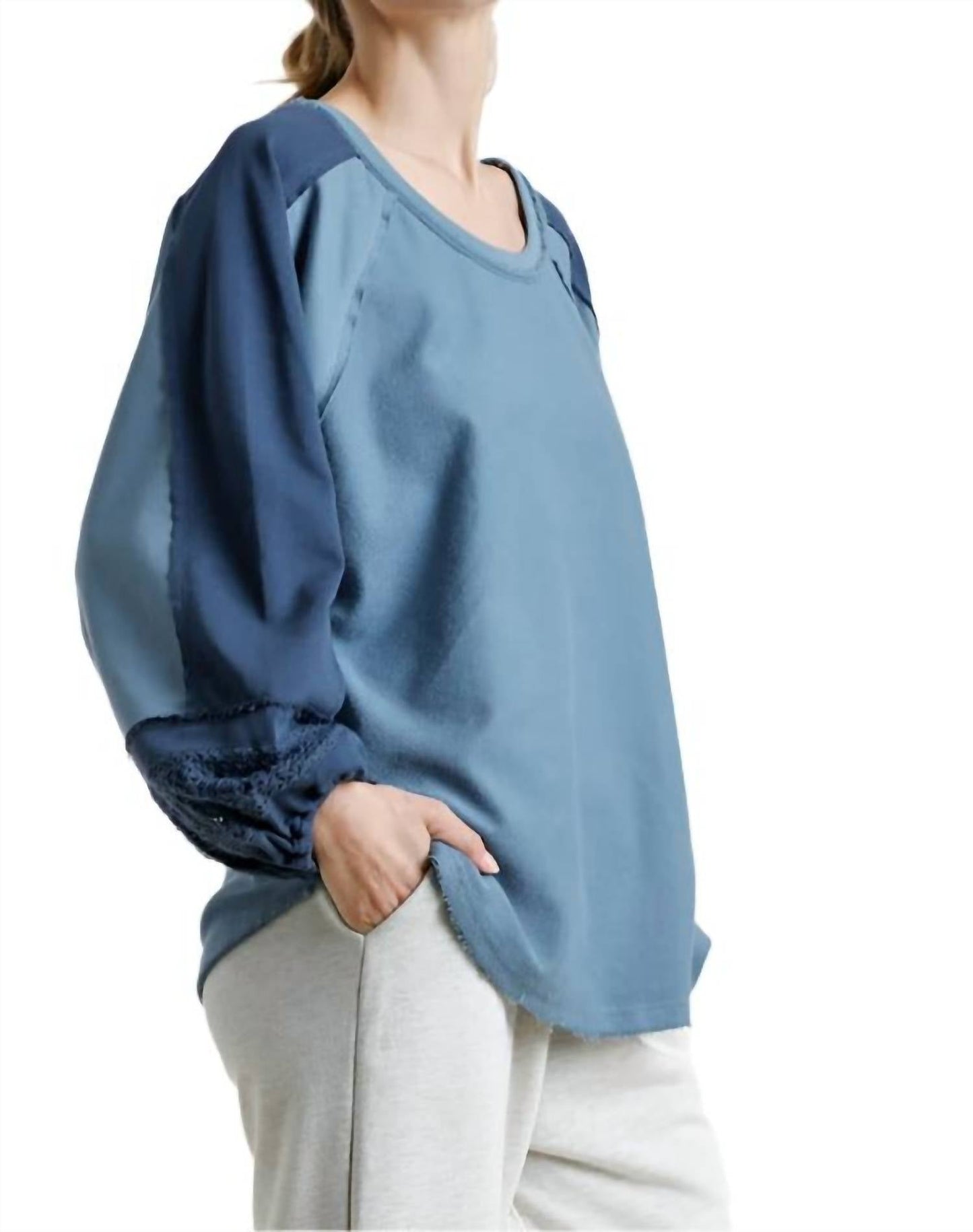 Umgee - Crochet Puff Sleeve Top