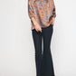 Entro - Swirl Printed V-Neck Top