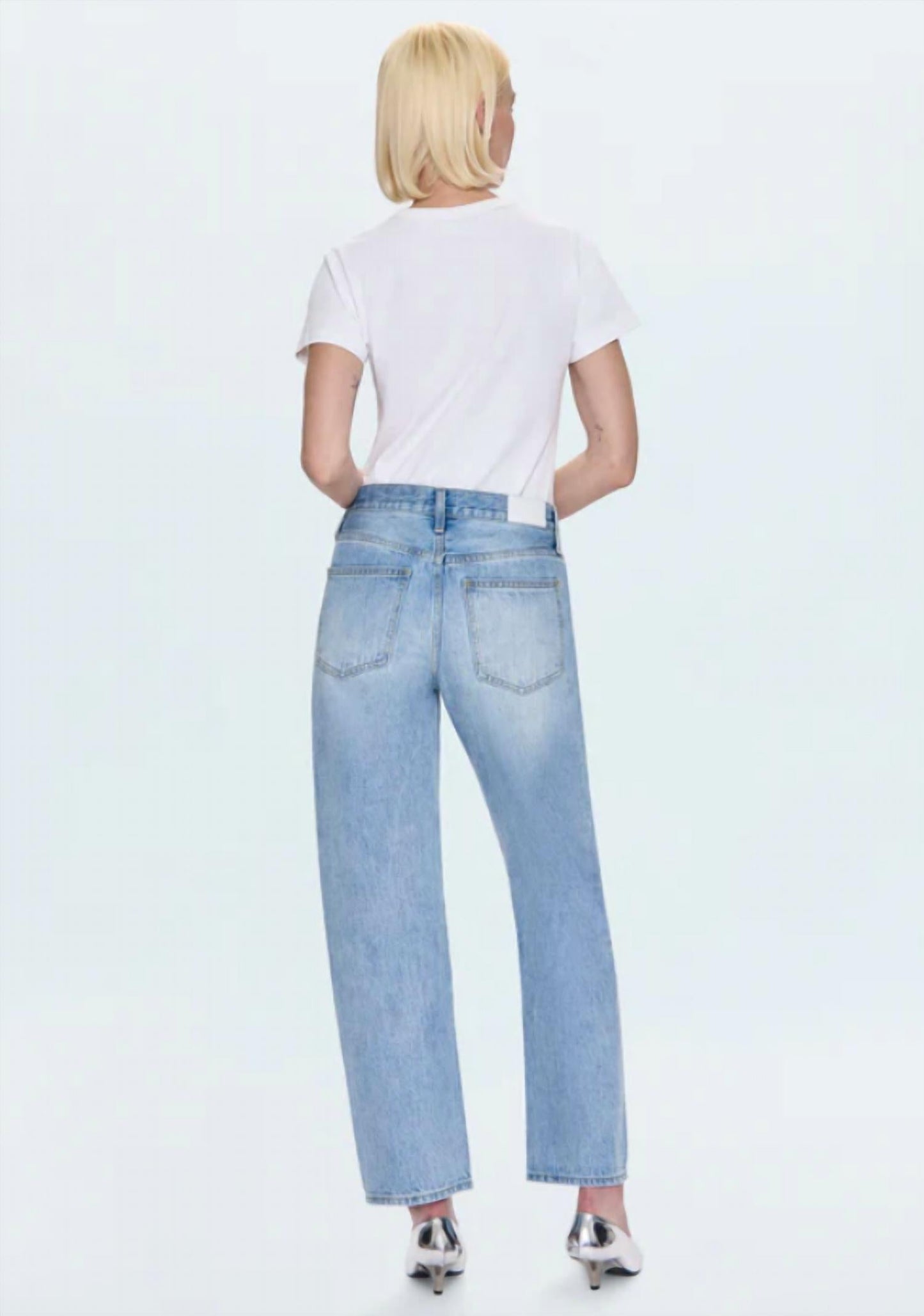 Pistola - Lexi Mid Rise Bowed Straight Jeans