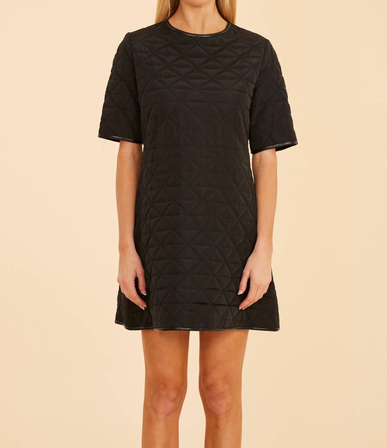 Dolce Cabo - Quilted Nylon Trim Dress