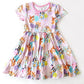 Charlies Project - Girl's Little Snuggles Peachy Pups Bamboo Dress