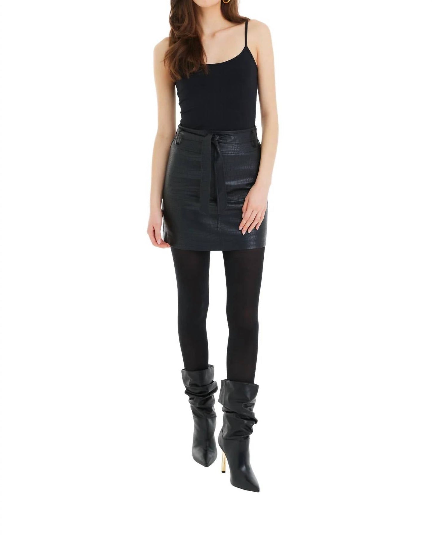 Allison New York - Candice Faux Leather Skirt