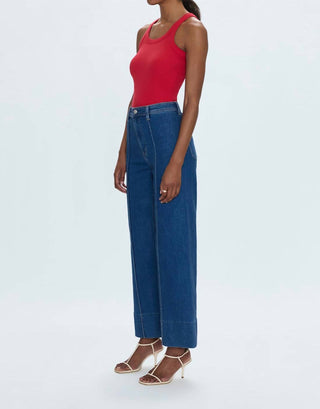 Pistola - Penny Pintuck Ankle Wide Leg Jeans