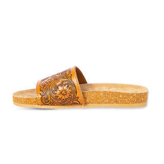 Myra - Women's Dottie Hand Tooled Sandals