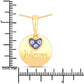 0.21 Carat Genuine Tanzanite .925 Sterling Silver Pendant