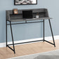 Computer Desk for Home Office with Marble Look and Storage Shelves