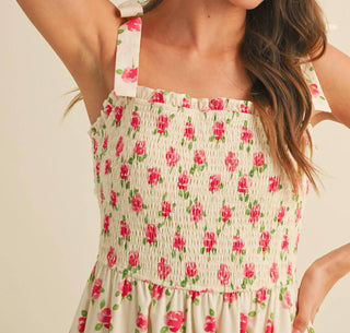 &Merci - Gardenia Smocked Midi Dress