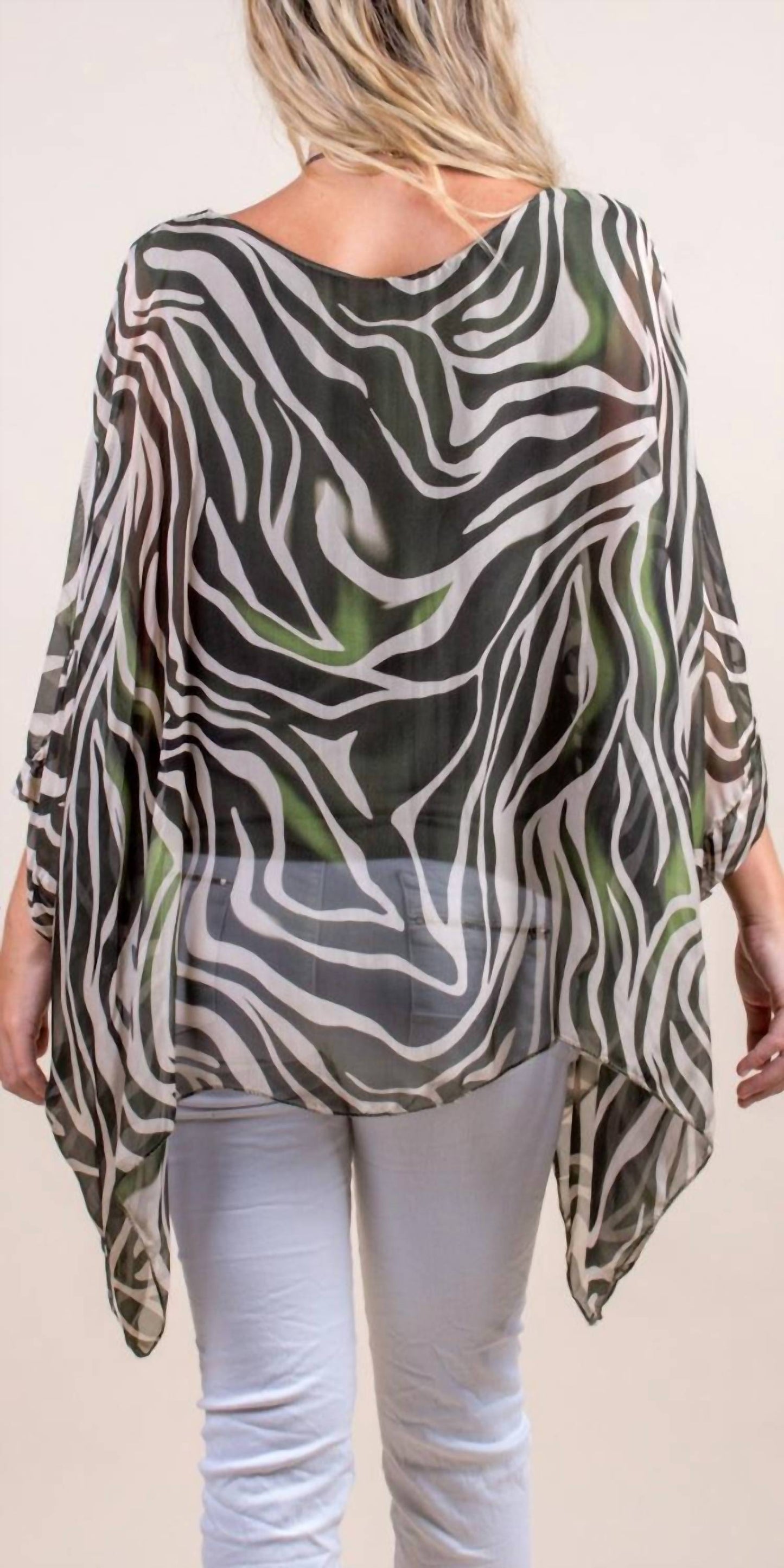 Gigi Moda - Seta Zebra Print Kaftan Top