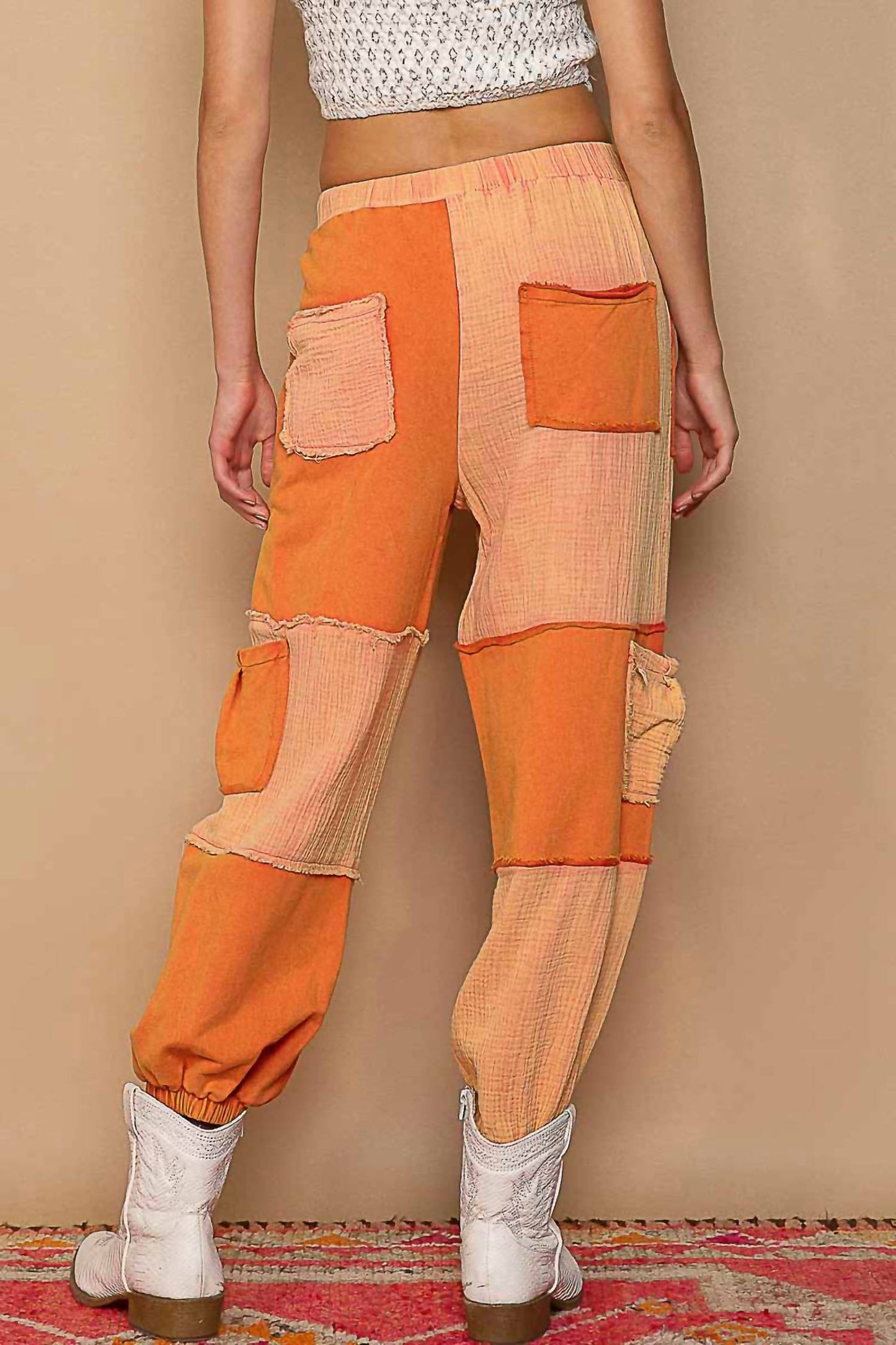 Pol - Patch Work with Pockets Joggers