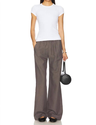 Enza Costa - Textured Rib Cap Sleeve Crew Shirt