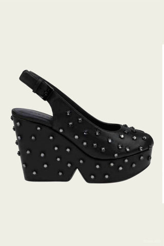Clergerie - Davina Embellished Wedge Sandal