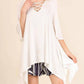 Umgee - Crossed Bell Sleeve Asymmetrical Tunic