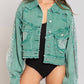 Pol - Cropped Relaxed Fit Embellished Jacket