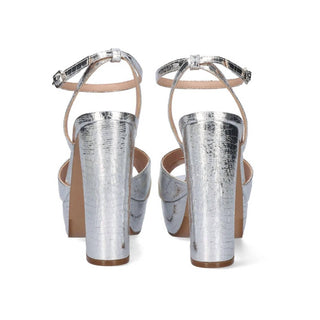 Exe - Women's Judy Faux Snake Skin Metallic Platform Heels