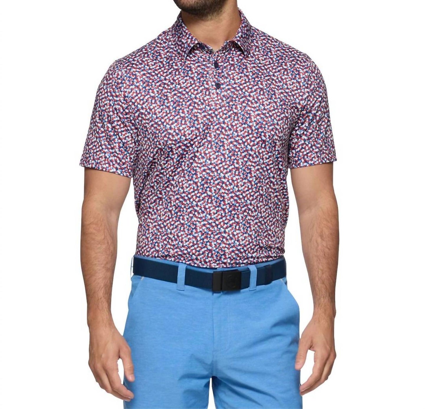 Flags & Anthem - Winfield Multi Star Short Sleeve Performance Polo