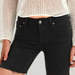 Free People - Avery Denim Bermuda Frayed Hem Shorts
