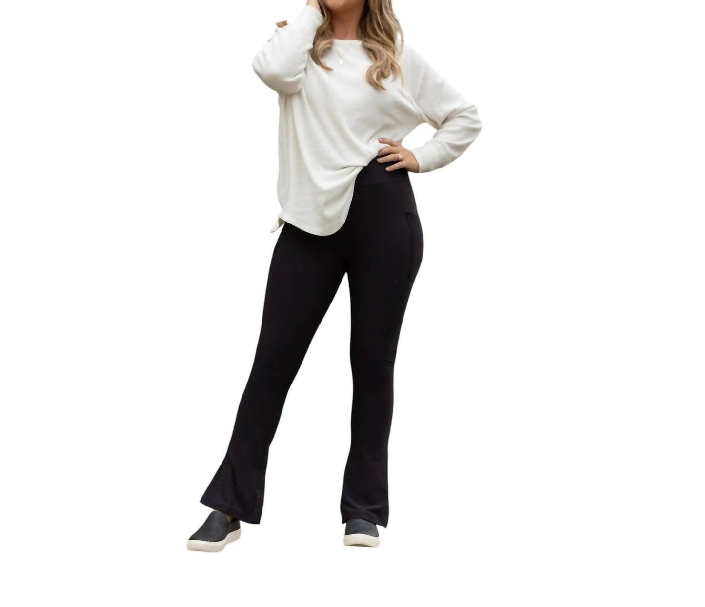 Julia Rose - Flare Leggings With Pockets