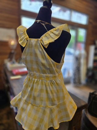 Bibi - Ruffled Neckline Peplum Top