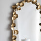 Full Length Arched Wall Mirror With Gold Leaf Accents