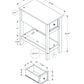Accent End Table, 2 Tier, Narrow, Lamp, Storage Drawer, Charming Design
