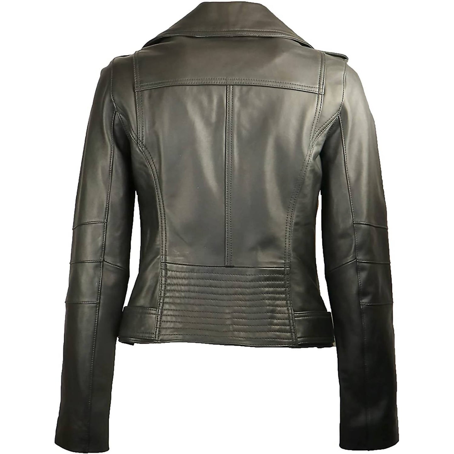 Michael Kors - Outerwear Asymmetrical Zip Belted Short Leather Jacket