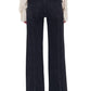 Bayeas - Seamed High Waist Wide Leg Jeans