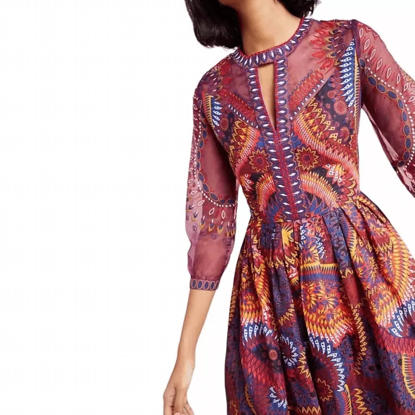 By Anthropologie - Maren Embroidered Maxi Dress